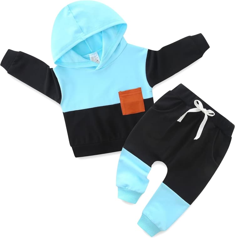 Ensemble de vêtements pour bébé garçon, sweat - shirt, pantalon long, Sweatshirt et Jogging Pantalons pour 3-24 Mois, Automne Printemps Tenues