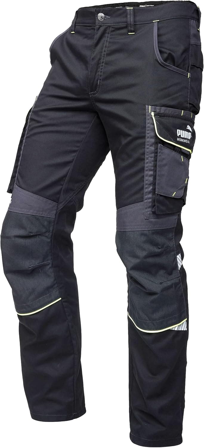 PUMA Workwear Precision X Pantalon de Travail pour Hommes, Nombreuses Poches & Genoux renforcés - Idéal pour Les Artisans, Les ouvriers de Production et de Construction