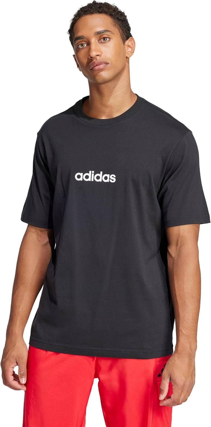 Adidas Mens Essentials Linear Single Jersey T-Shirt
