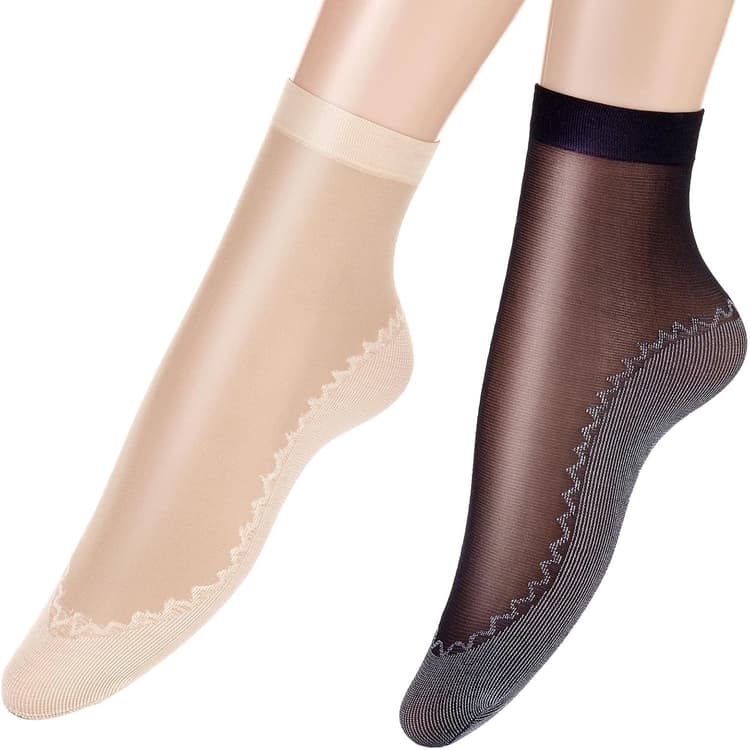 SATINIOR 20 Paires Chaussettes Transparentes Femme Chaussettes en Soie Antidérapantes Socquettes Transparentes