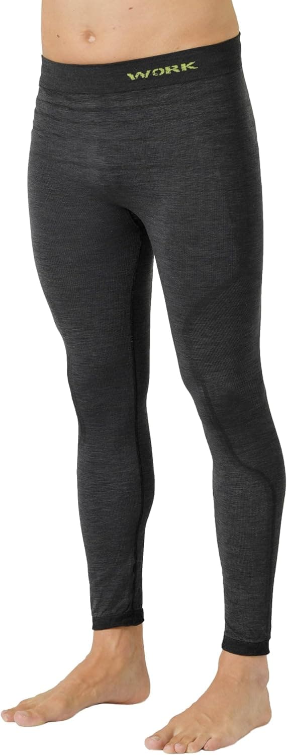 Collant Thermique Homme Merinos - sous Vetement Thermique Homme de Travail, Extensible, sans Coutures, Respirant et Thermorégulateur, Made in Italy