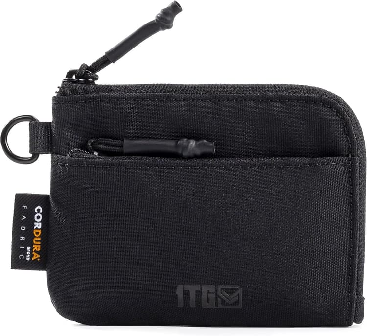 Porte-Monnaie, Portefeuille Minimaliste en Cordura 500D, Porte-Monnaie pour Monnaie, Porte-Carte d'identité, Pochette d'argent, Sac Tactique avec Fermeture YKK