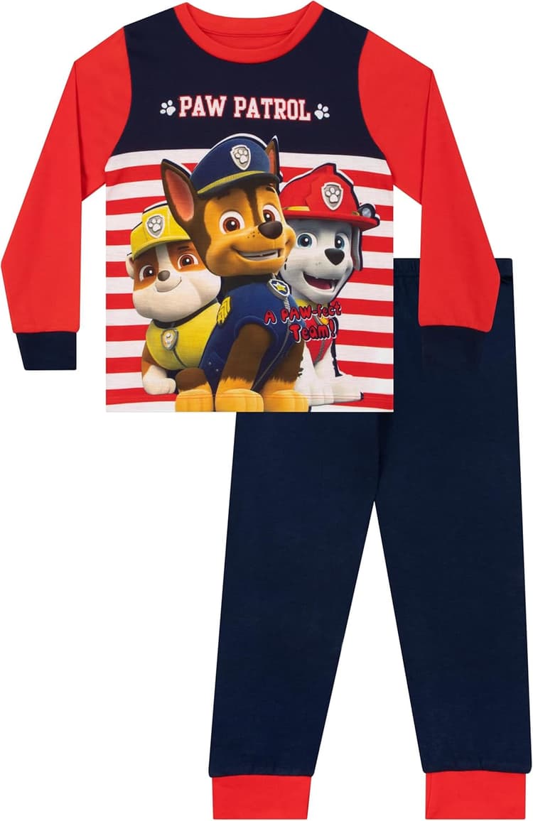 Paw Patrol Pyjama | Chase Marshall Rubble | Ensembles de Pyjama à Manches Longues | Pat Patrouille Garcon