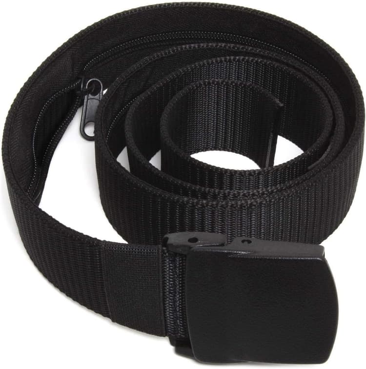 CampTeck U6889 Ceinture de Voyage Ceinture Anti-vol - Nylon et Plastique, Voyage, Avion - Noir