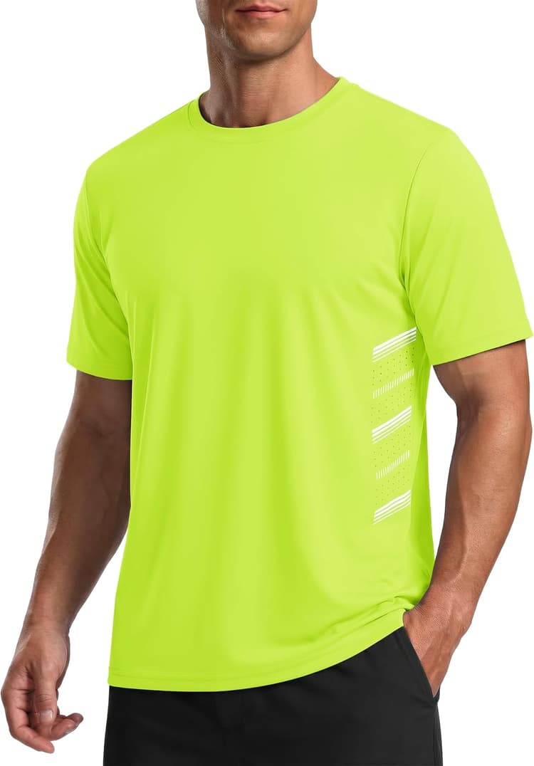 MAGCOMSEN Men's Workout Shirts Short Sleeve Athletic Dry Fit T-Shirts Lightweight Cooling Gym Running Rash Guard