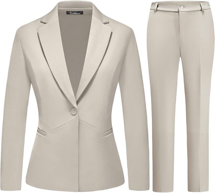 Women's Business Suits for Work Professional 2 Piece Slim Fit Outfits for Women