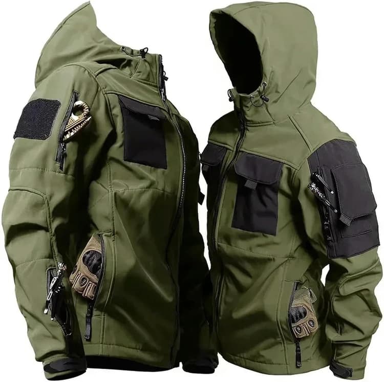 Vestes Tactiques pour Hommes, Style Militaire, extérieur, imperméable, Capuche, Coupe-Vent, vêtements de Travail, Soft Shell, Multi-Poches, Chasse, Moto, Hauts d'hiver