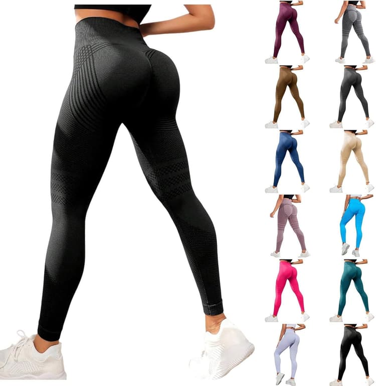 Luveon Legging Anti Cellulite Femme 3D Original,Leggings 3D Anti Cellulite, Legging à Compression - Minceur Taille Haute sans Couture Yoga Fitness Sport Pantalon
