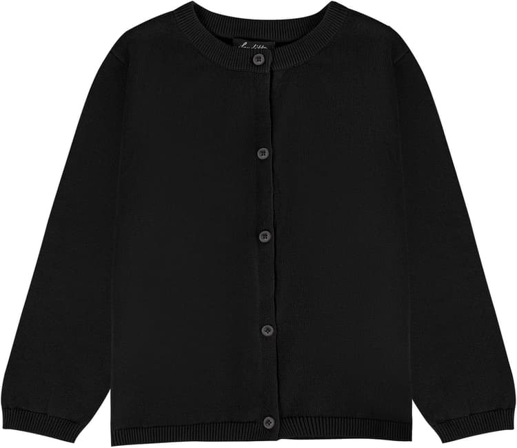 Soudittur Fille Enfants Cardigan Coton Uniforme Scolaire Pulls Casual Tricot Manches Longues Col Rond