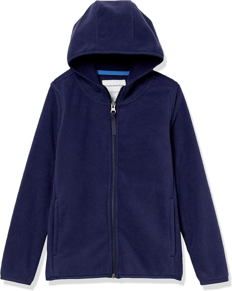 Amazon Essentials Boys and Toddlers' Polar Fleece Full-Zip Hooded Jacket