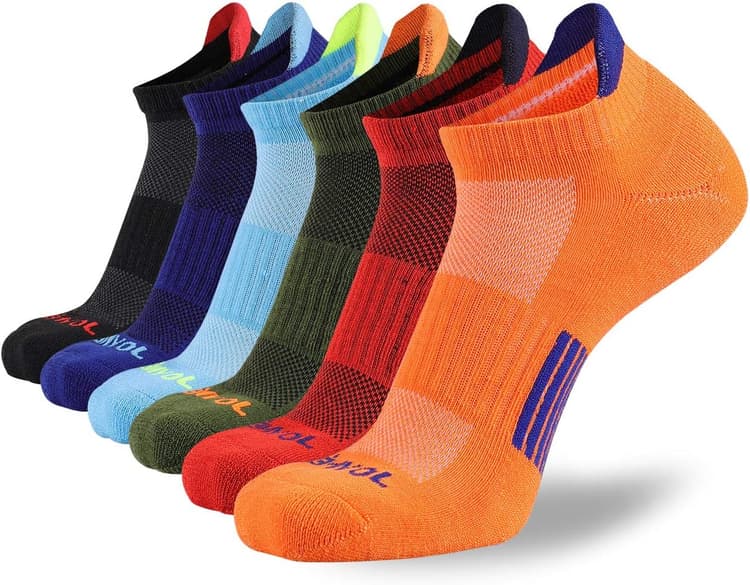JOYNÉE Men’s Athletic Socks Low Cut Cushion Running Socks Breathable Comfort for Sports 6 Pack