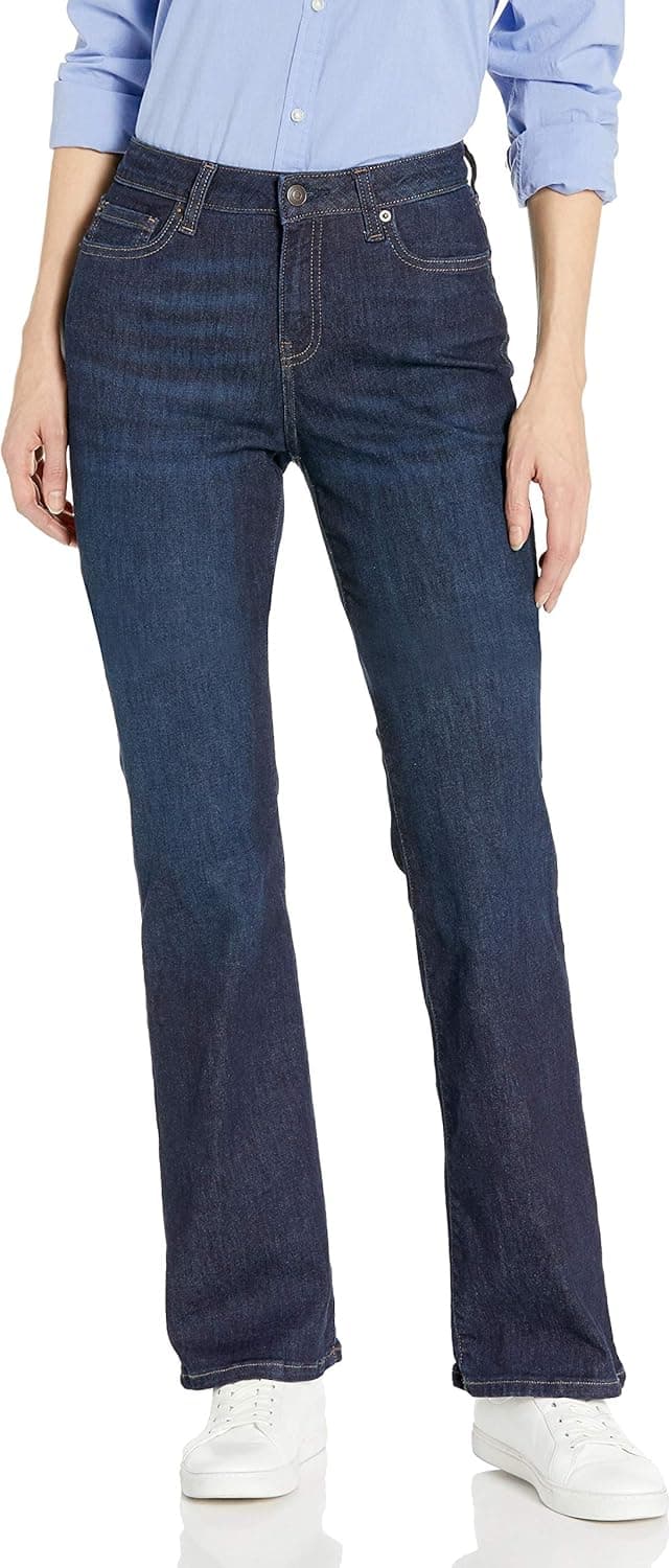 Amazon Essentials Femme Jean Bootcut Extensible, Taille Mi-Haute - Couleurs abandonnées