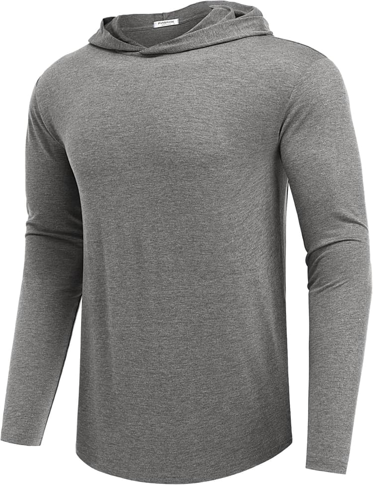 PINSPARK Lightweight Pullover Hoodies for Men Long Sleeve Hoodie for Golf Gym Workout Athletic Sweatshirt