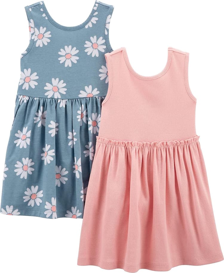 Simple Joys by Carter's baby-girls Short-sleeve and Sleeveless Dress Sets, Pack of 2