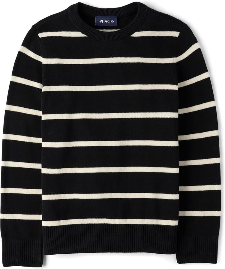 The Children's Place Boys Long Sleeve Crew Neck Pullover Sweater