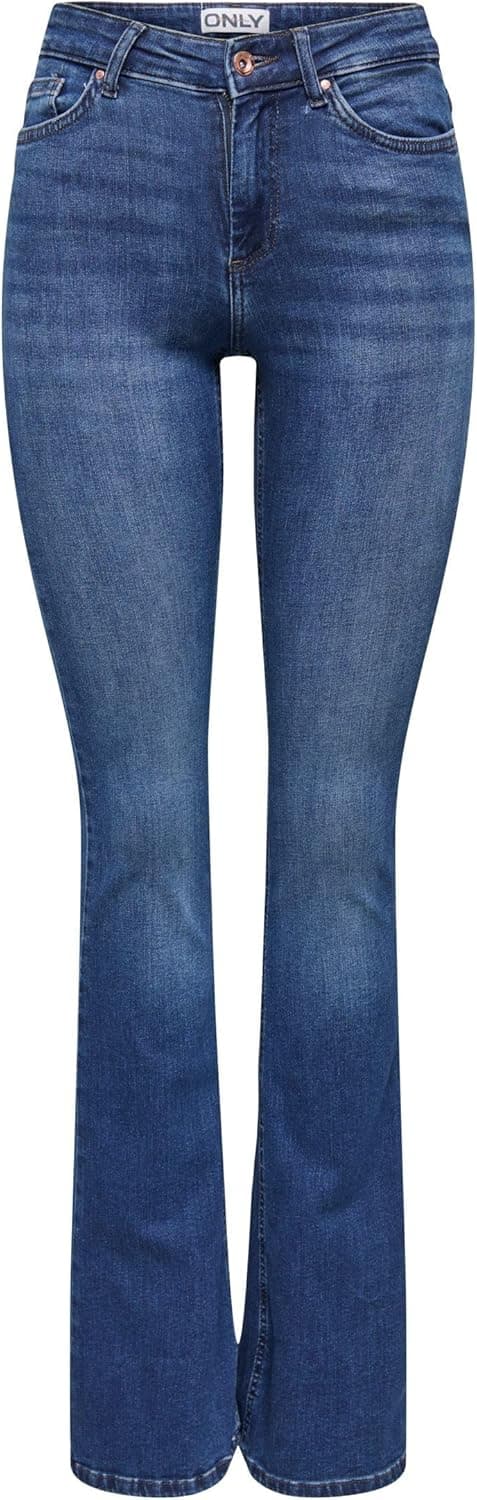 ONLY Jean Flared ONLBLUSH Taille Moyenne Flared Fit Jeans