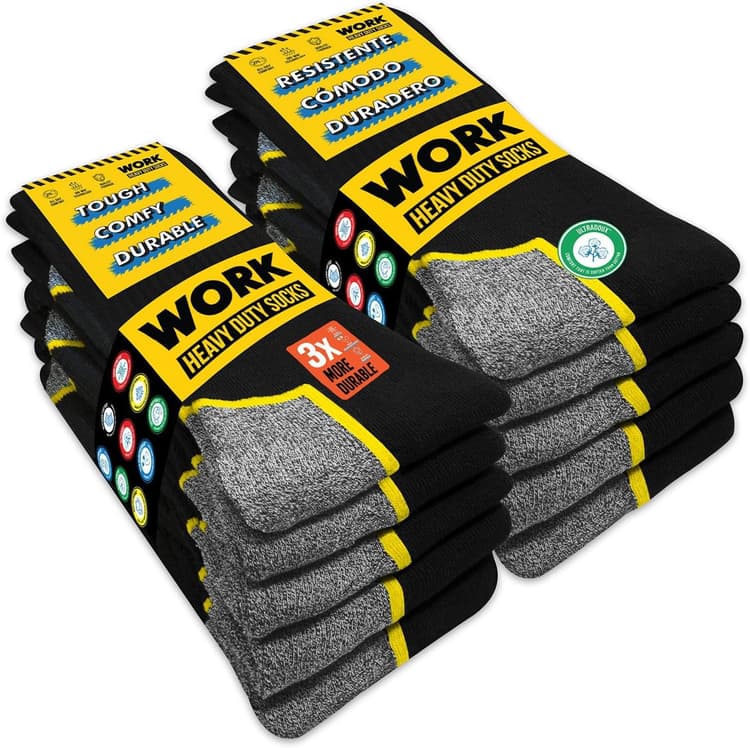 chaussettes de travail homme 10 Paires, WORK socks lot de 10 paires