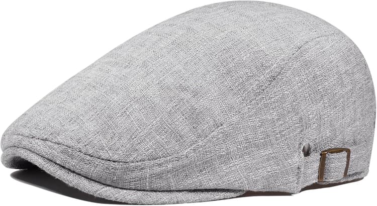 Casquette Homme Léger Respirant Casquette Plate Homme Ete Doux Lin Casquette Beret