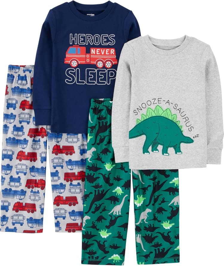 Simple Joys by Carter's boys 4-piece Pajama Set