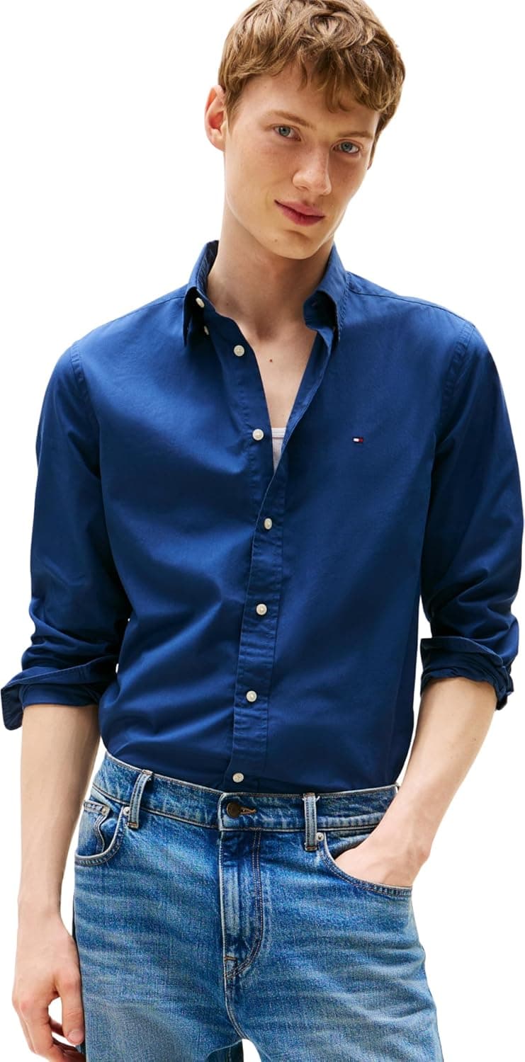 Tommy Hilfiger Homme Chemise Poplin Manches Longues