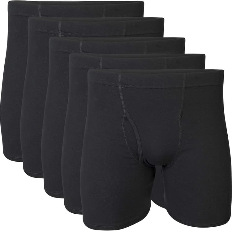 Gildan Men's Underwear Covered Waistband Boxer Briefs, Multipack