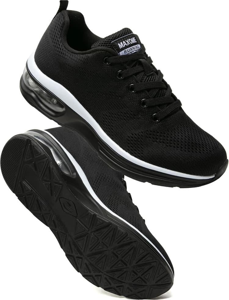 Baskets Femme Chaussures De Course avec Coussin D’Air Amortissantes Sport Sneakers Légères Respirantes Antidérapantes pour Running Marche Fitness Et Quotidien