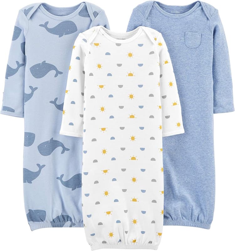 Simple Joys by Carter's baby-boys 3-pack Cotton Sleeper Gown