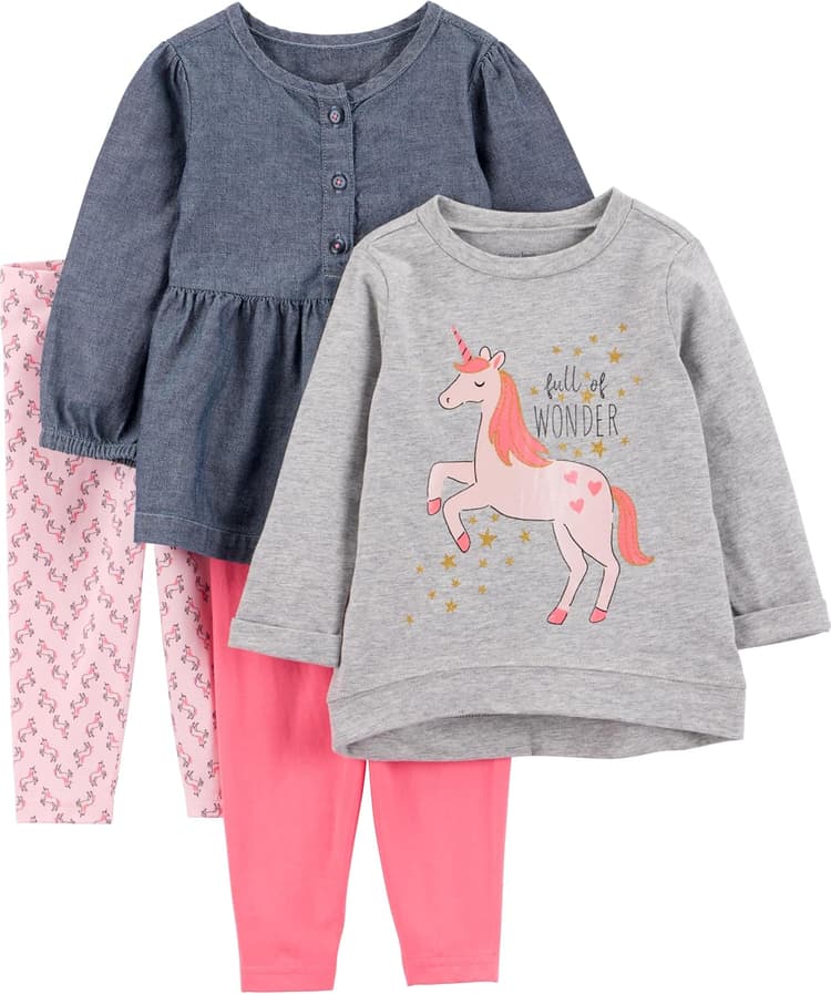 Simple Joys by Carter's girls 4-piece Playwear Set