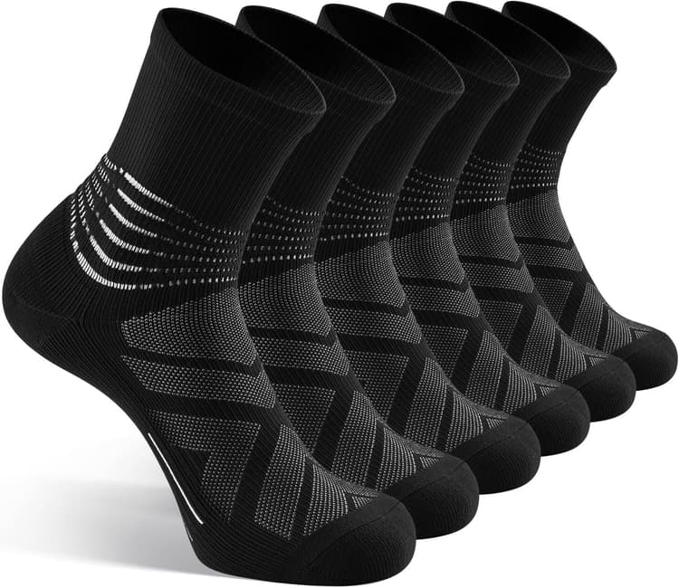 IRAMY Bas de Contention Homme Femme Chaussettes de Contention Running Support de Cheville Socquettes de Sport de Compression de Course pour Randonnée Fasciite Plantaire