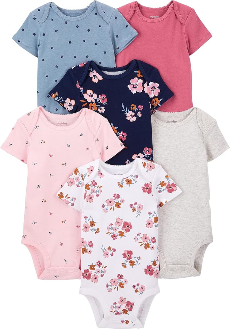 Simple Joys by Carter's Baby-Girls 6-Pack Short-Sleeve Bodysuit