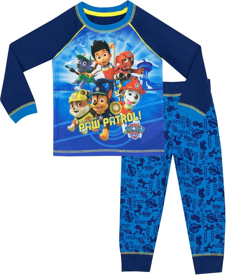Paw Patrol Pyjama pour garçons | Pyjama en Coton Doux avec Marshall Chase & Ryder | Vêtements de Nuit sous Licence Officielle pour Enfants.