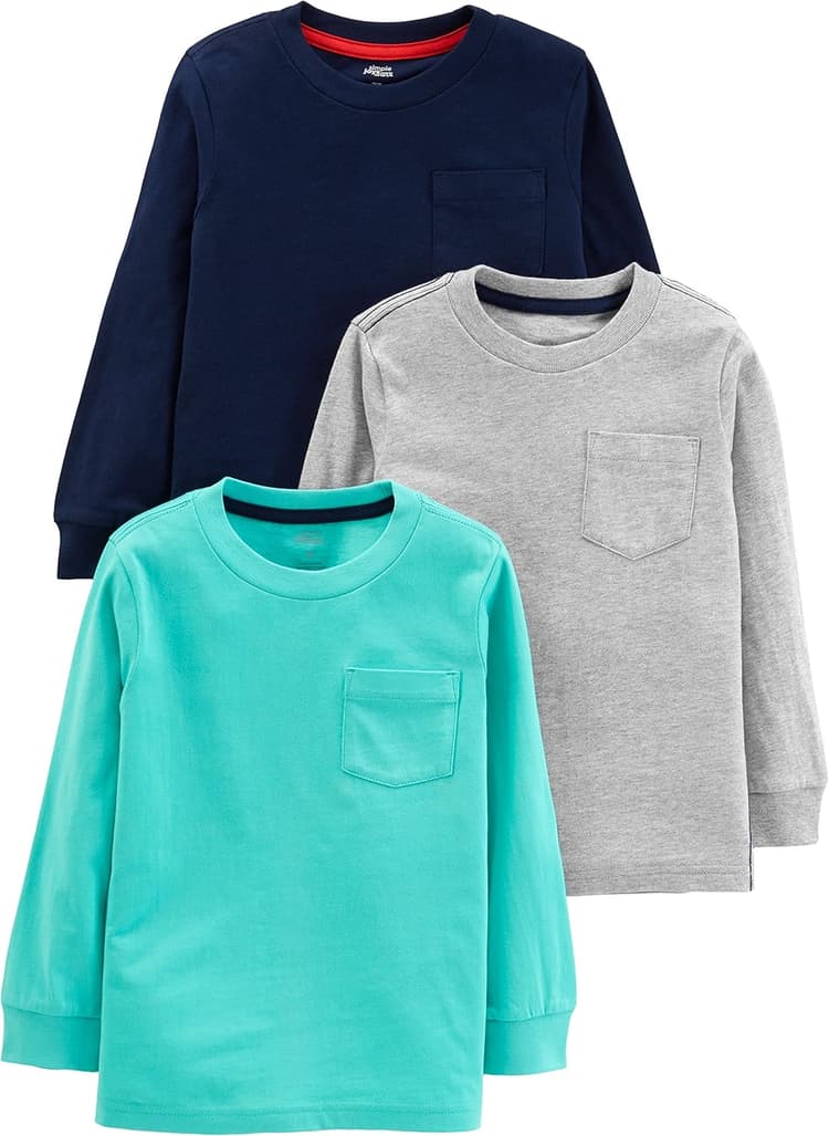 Simple Joys by Carter's Boys 3-Pack Long Sleeve Shirts