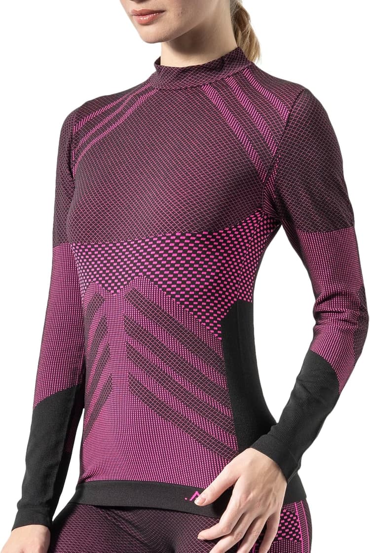 Risalti Debardeur Femme Thermique Manche Longue Energy - sous Vêtement Thermique Femme élastiques et Respirants, Haut Thermique Femme, Débardeur Femme Tee Shirt Femme sans Couture - Made in Italy