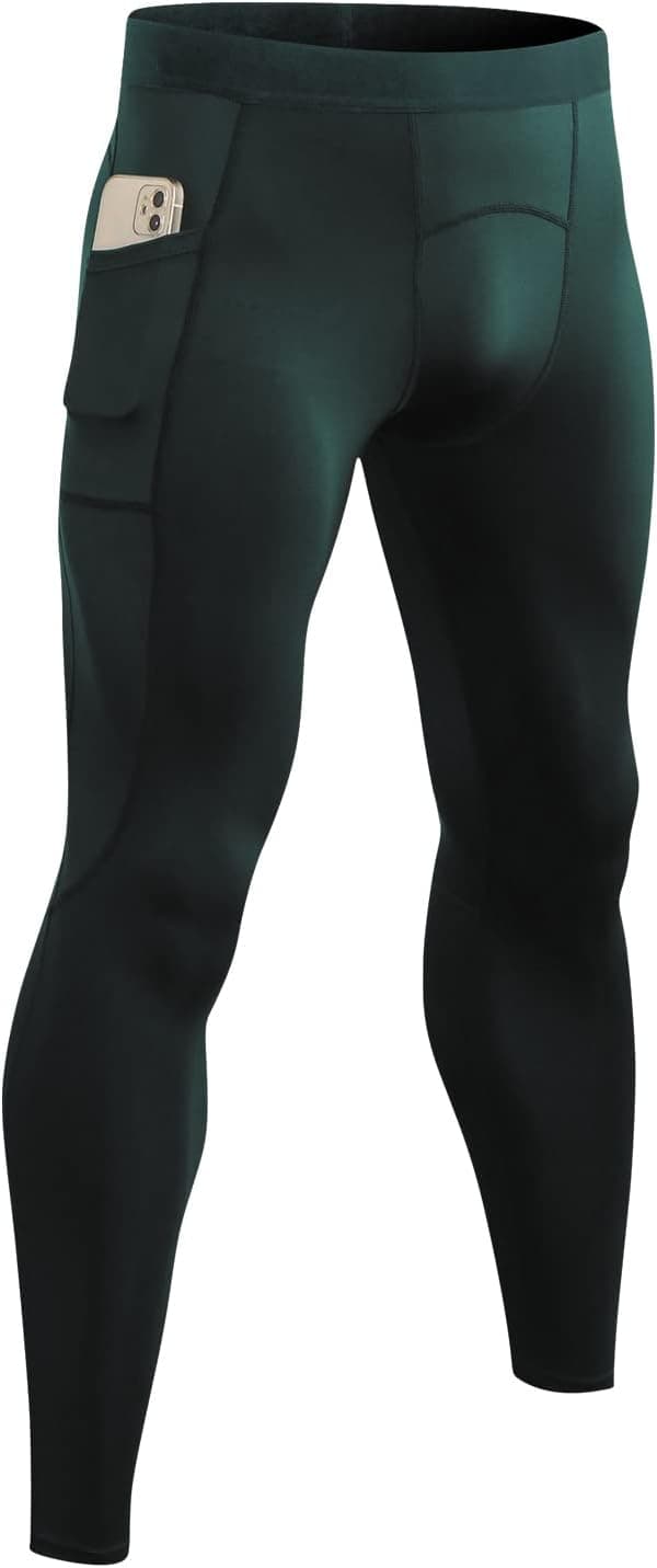 SPVISE Men's Compression Pants Workout Leggings Running Tights Cool Dry Athletic Baselayer Pants for Basketball Yoga Cycling