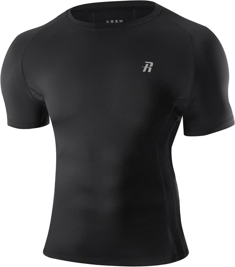 Runhit T-Shirt de Compression Homme Manche Courte, 1/3 Pack, Maillot Sport Respirant à Séchage Rapide, Baselayer Fitness pour Course, Entraînement, Gym