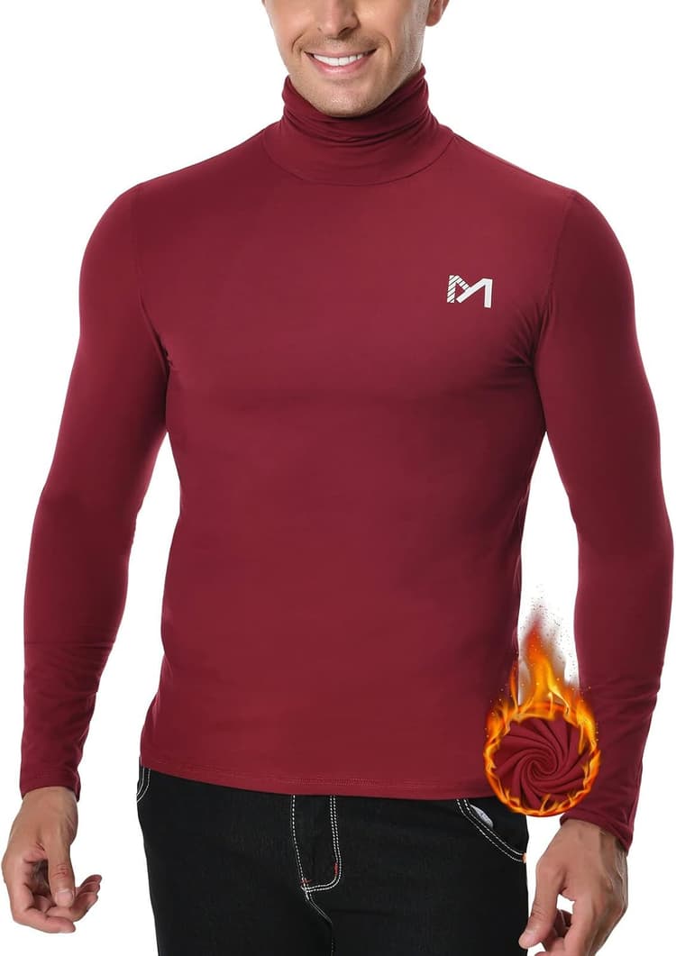MEETYOO Tee Shirt Thermique Homme Manche Longue, Baselayer Maillot Running Vetement Fitness pour Sports Jogging Musculation Chemise