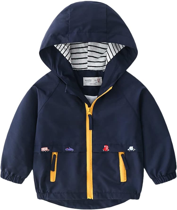 Volunboy Bébé Garçon Veste à Capuche, Enfant Poche Zippée Automne Blousons Manteau