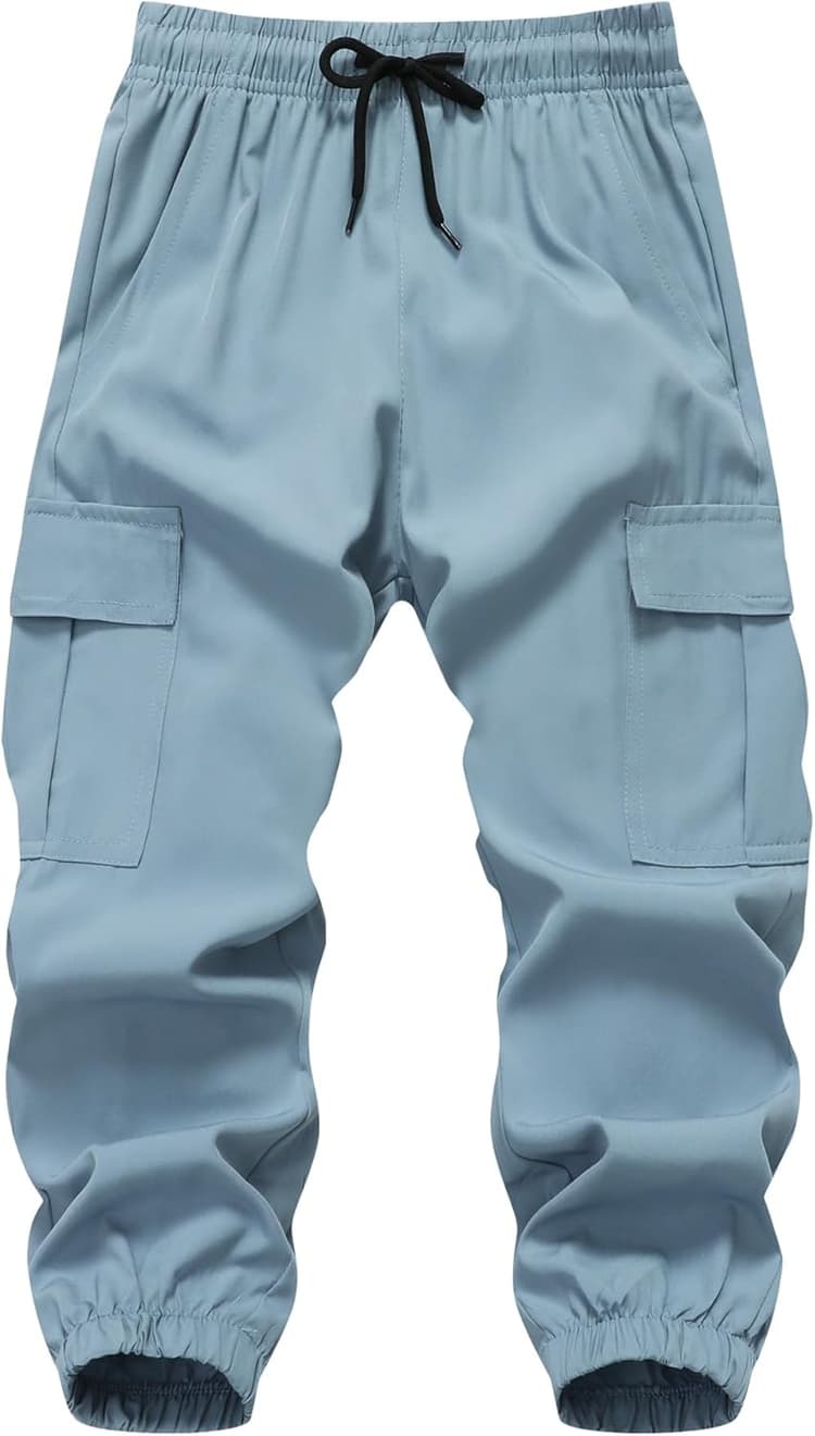 Baby Boys Cargo Joggers Pants Toddler Quick Dry Lightweight Hiking Pants Kids Pull On Sweatpants