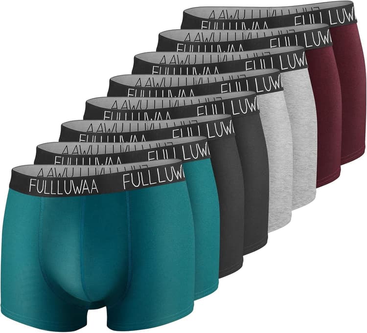Boxer Homme Calecon Homme Lot de 8 Confortable et Doux Caleçon Coton Ceinture Élastique