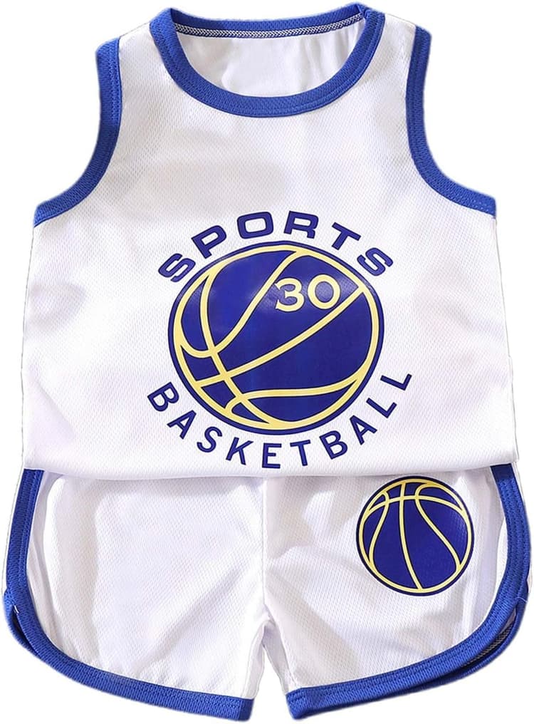 Generisch Anzug 92 Ensemble de basketball d'été pour garçons et filles, gilet en maille et short, vêtements de sport, tenue légère pour tout-petits, nouveau-nés