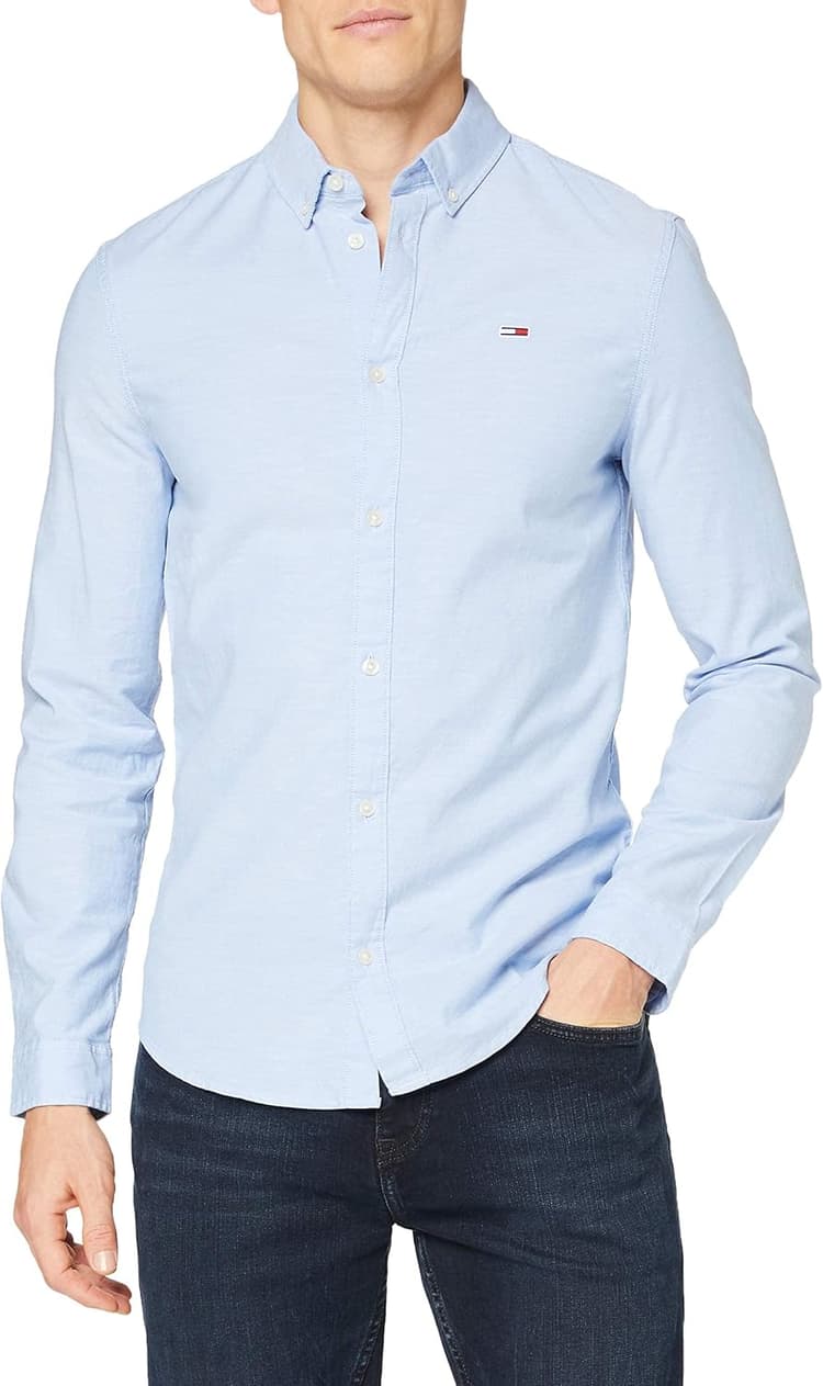 Tommy Jeans Chemise Homme TJM Slim Manches Longues