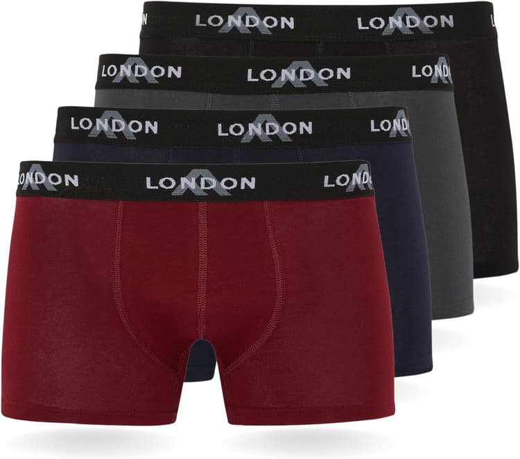 Boxers FM London Lot de 4/8 pour Hommes avec Ceinture élastique - Boxers Doux pour Hommes