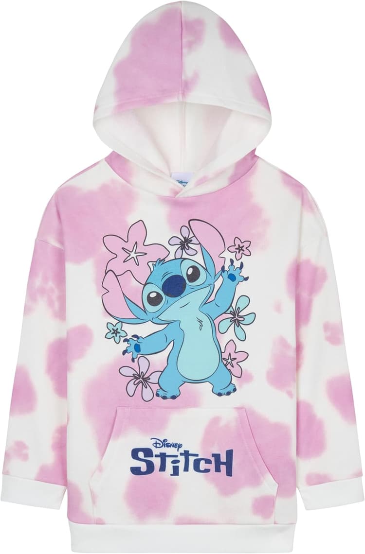 Disney Stitch Sweat Capuche Fille Pull Enfant Ado Officiel Sweat Stitch Vetement Fille Décontractés Idée Cadeau Anniversaire