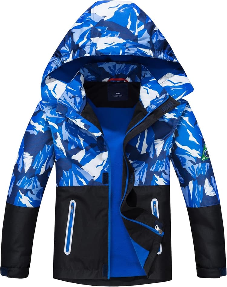 Manteau mi saison garçon imperméable - Veste militaire coupe vent garcon avec capuche
